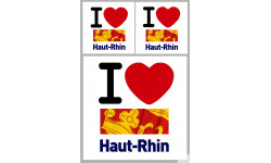 Département 68 le Haut-Rhin (1fois 10cm 2fois 5cm) - Autocollant(sticker)