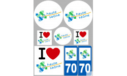 Département 70 la Haute Saône (8 autocollants variés) - Autocollant(sticker)