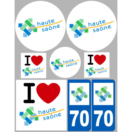 Haute Saône (8 autocollants variés) - Autocollant(sticker)