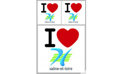 Département 71 la Saône et Loire (1fois 10cm 2fois 5cm) - Autocollant(sticker)