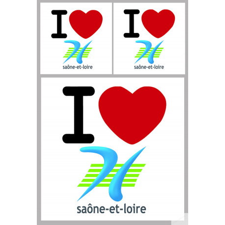 Département 71 la Saône et Loire (1fois 10cm 2fois 5cm) - Autocollant(sticker)