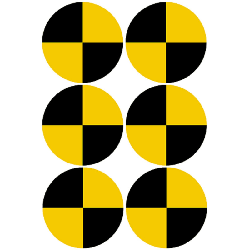 CRASH TEST - 6 stickers de 10cm - Sticker/autocollant