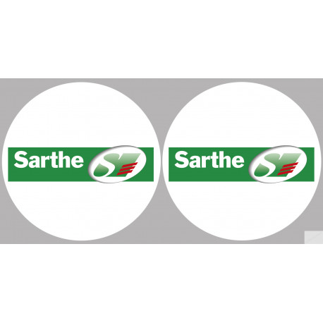 Département 72 la Sarthe (2 fois 10cm) - Autocollant(sticker)