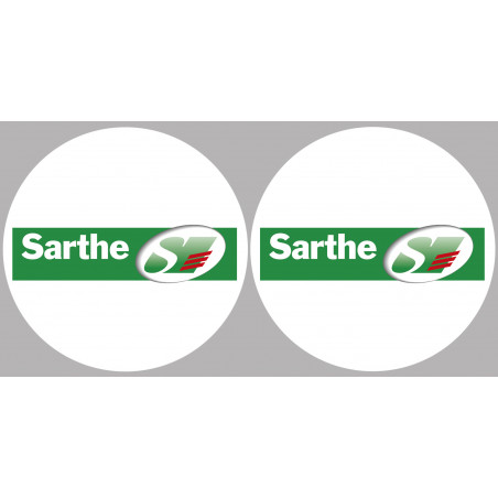 Département 72 la Sarthe (2 fois 10cm) - Autocollant(sticker)