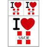 Département 73 la Savoie (1fois 10cm 2fois 5cm) - Autocollant(sticker)