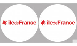 Département 75 l'île de France (2 fois 10cm) - Autocollant(sticker)