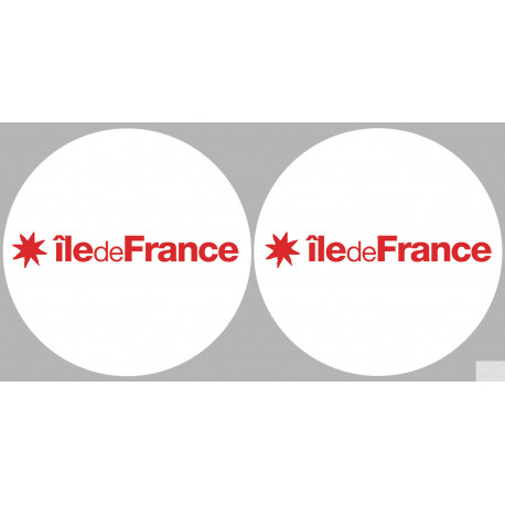 Département 75 l'île de France (2 fois 10cm) - Autocollant(sticker)