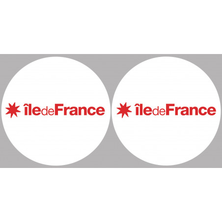 Département 75 l'île de France (2 fois 10cm) - Autocollant(sticker)