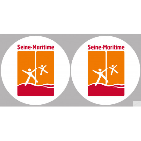 Département 76 la Seine Maritime (2 fois 10cm) - Autocollant(sticker)