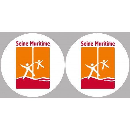 Département 76 la Seine Maritime (2 fois 10cm) - Autocollant(sticker)