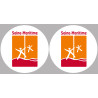 la Seine Maritime (2fois 10cm) - Sticker/autocollant