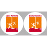Département 76 la Seine Maritime (2 fois 10cm) - Autocollant(sticker)