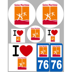 Seine Maritime (8 autocollants variés) - Sticker/autocollant