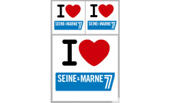 Département 77 la Seine et Marne (1fois 10cm 2fois 5cm) - Autocollant(sticker)