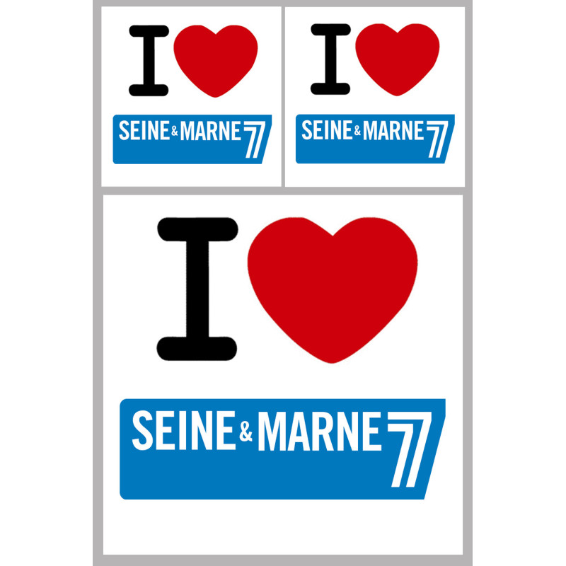 la Seine et Marne (1fois 10cm 2fois 5cm) - Sticker/autocollant
