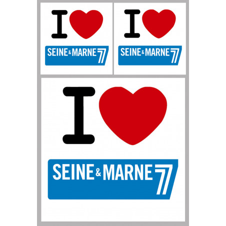 Département 77 la Seine et Marne (1fois 10cm 2fois 5cm) - Autocollant(sticker)