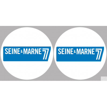 Département 77 la Seine et Marne (2 fois 10cm) - Autocollant(sticker)