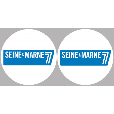 Département 77 la Seine et Marne (2 fois 10cm) - Autocollant(sticker)