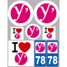 Yvelines (8 autocollants variés) - Sticker/autocollant