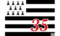 Drapeau Breton 35 - 10x7cm - Autocollant(sticker)