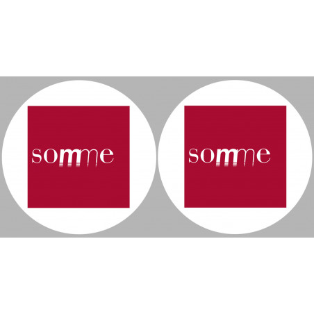 Département 80 la Somme (2 fois 10cm) - Autocollant(sticker)