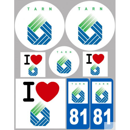 Tarn (8 autocollants variés) - Autocollant(sticker)