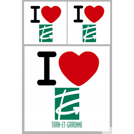 Département 82 le Tarn et Garonne (1fois 10cm 2fois 5cm) - Autocollant(sticker)