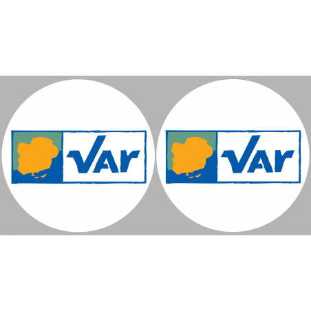 Département 83 le Var (2 fois 10cm) - Autocollant(sticker)