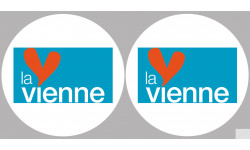 Département 86 la Vienne (2 fois 10cm) - Autocollant(sticker)