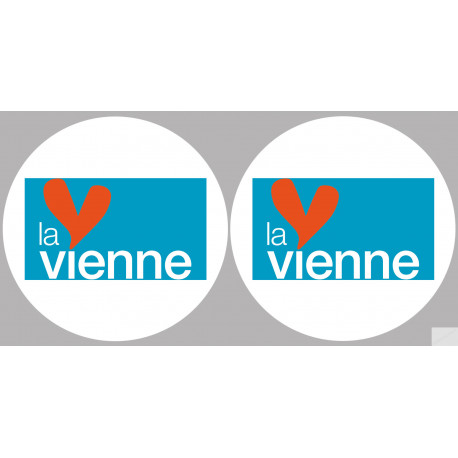 Département 86 la Vienne (2 fois 10cm) - Autocollant(sticker)