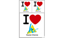 Département 87 la Haute-Vienne (1fois 10cm 2fois 5cm) - Autocollant(sticker)
