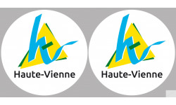 Département 87 la Haute-Vienne (2 fois 10cm) - Autocollant(sticker)