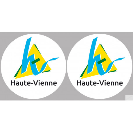 Département 87 la Haute-Vienne (2 fois 10cm) - Autocollant(sticker)