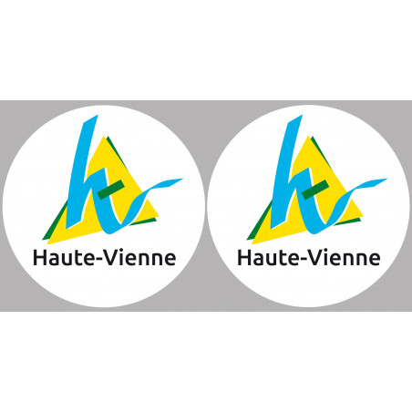 Département 87 la Haute-Vienne (2 fois 10cm) - Autocollant(sticker)