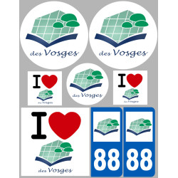 Vosges (8 autocollants variés) - Sticker/autocollant