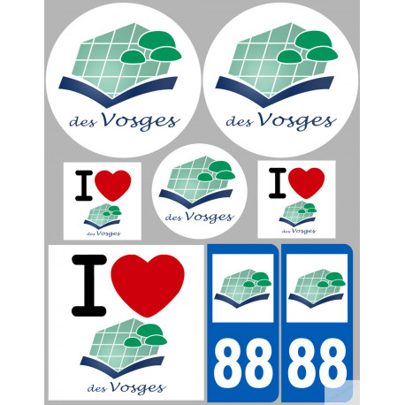 Vosges (8 autocollants variés) - Autocollant(sticker)