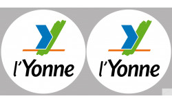 Département 89 l'Yonne (2 fois 10cm) - Autocollant(sticker)