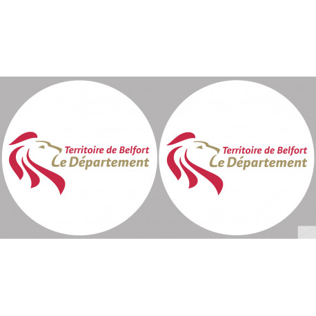 Département 90 Territoire de Belfort (2 fois 10cm) - Autocollant(sticker)