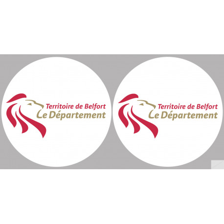 Département 90 Territoire de Belfort (2 fois 10cm) - Autocollant(sticker) Département 90 Territoire de Belfort (2 fois 10cm) - Autocollant(sticker)