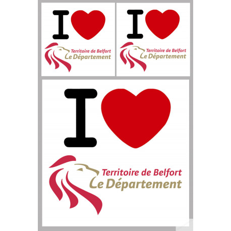 Département 90 Territoire de Belfort (1fois 10cm 2fois 5cm) - Autocollant(sticker)
