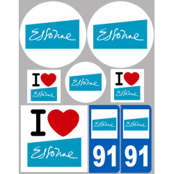 Essonne (8 autocollants variés) - Sticker/autocollant