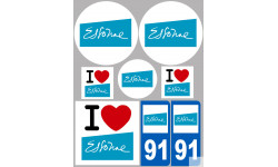 Essonne (8 autocollants variés) - Autocollant(sticker)