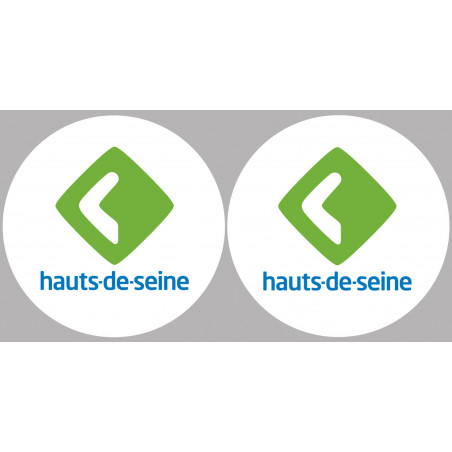 Département 92 les Hauts-de-Seine (2 fois 10cm) - Autocollant(sticker)