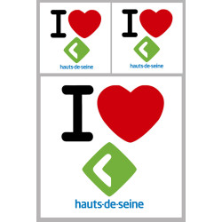 les Hauts-de-Seine (1fois 10cm 2fois 5cm) - Sticker/autocollant