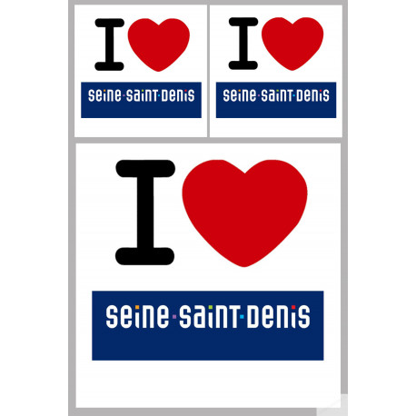 Département 93 la Seine-Saint-Denis (1fois 10cm 2fois 5cm) - Autocollant(sticker)