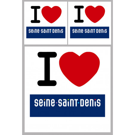 Département 93 la Seine-Saint-Denis (1fois 10cm 2fois 5cm) - Autocollant(sticker)