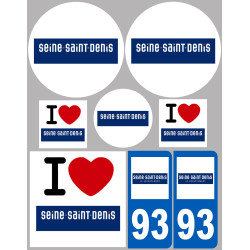 Seine-Saint-Denis (8 autocollants variés) - Sticker/autocollant