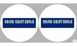 Département 93 la Seine-Saint-Denis (2 fois 10cm) - Autocollant(sticker)