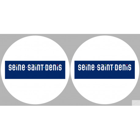 Département 93 la Seine-Saint-Denis (2 fois 10cm) - Autocollant(sticker)