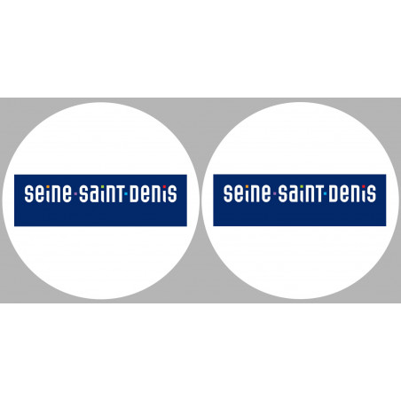 Département 93 la Seine-Saint-Denis (2 fois 10cm) - Autocollant(sticker)